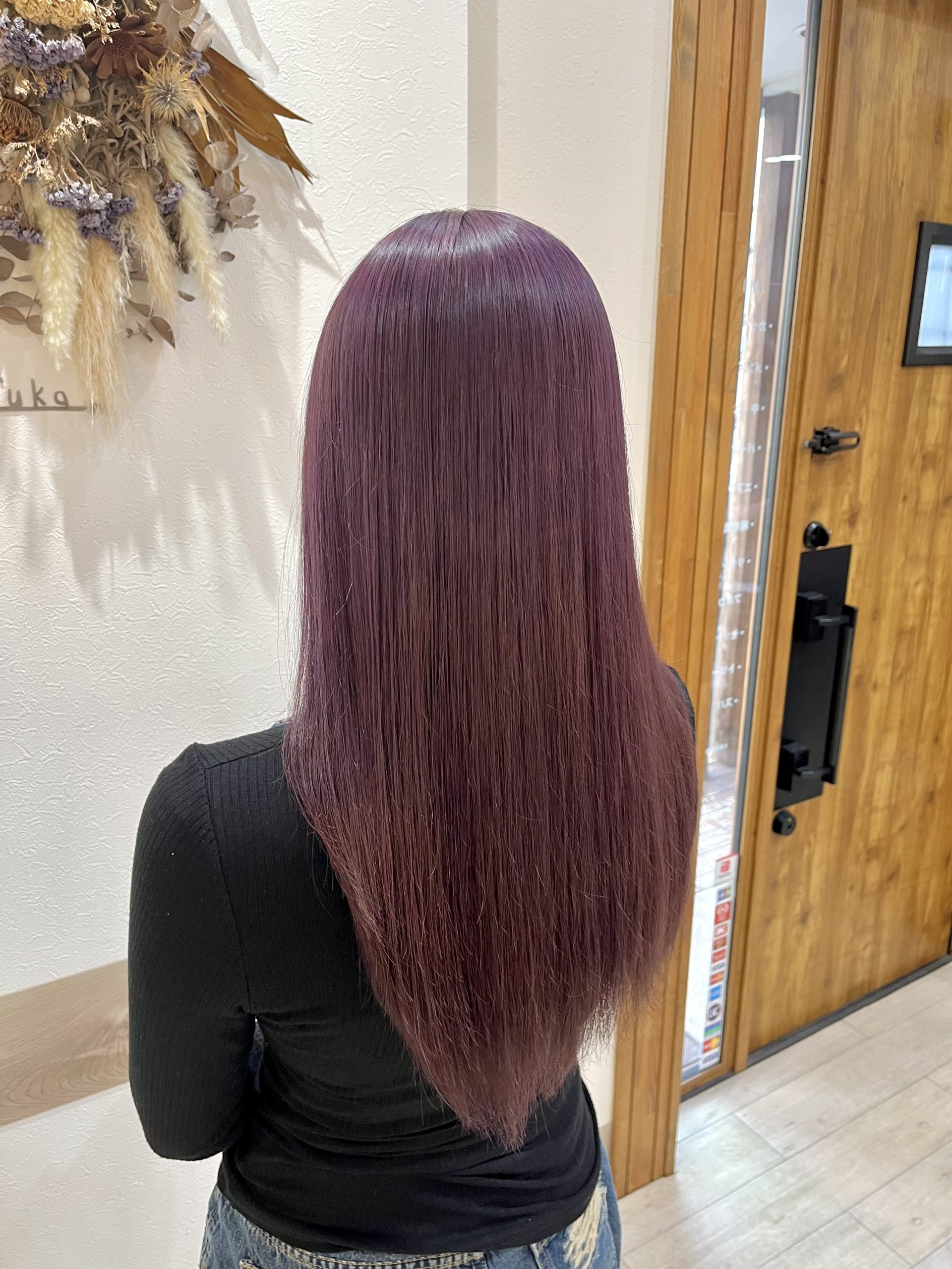 色落ちまで楽しめる濃いめラベンダーカラー