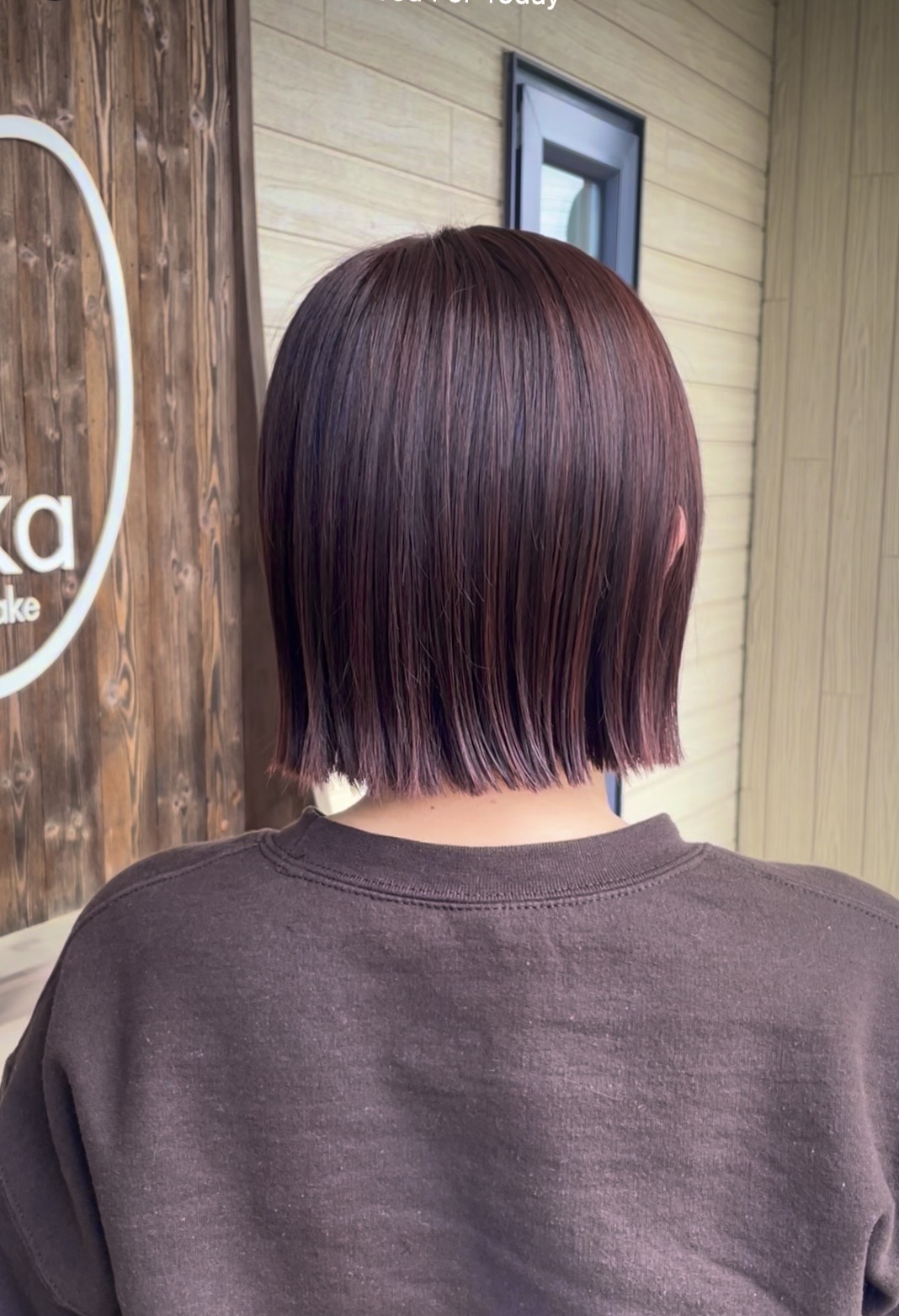 入学式前におすすめ♪ツヤが出る赤系カラー×ボブ