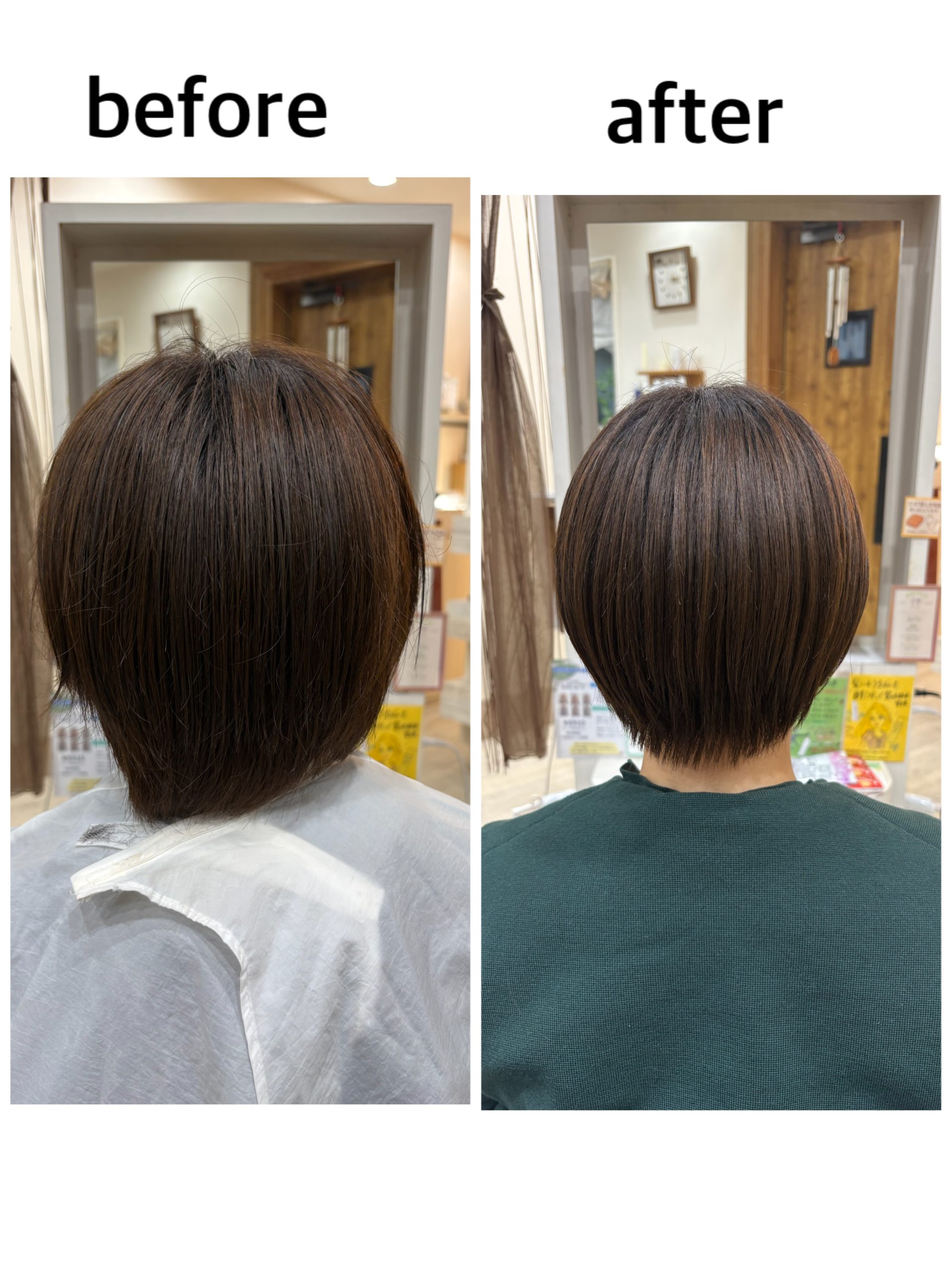 〈先輩にカットしていただきました！〉